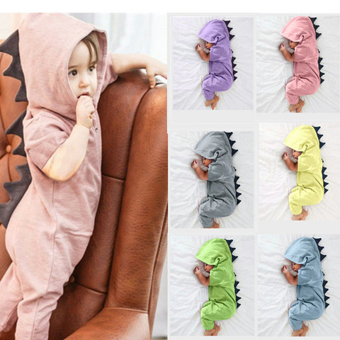 Baby clothes Hooded Dinosaur Jumpsuit Baby clothes Newborn Infant Baby Boy Girl onesie Romper Jumpsuit Outfits Baby Bodysuits ► Photo 1/6
