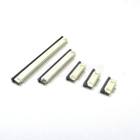 10pcs FFC FPC connector 1.0mm 4 Pin 6 8 10 12 14 16 18 20 22 24 26 30P Bottom Contact Right angle SMD / SMT ZIF ► Photo 1/1