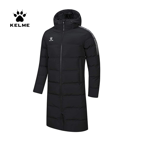 KELME  Winter Jacket Men Women  Long Hooded  Sports Casual Wear  Padded Warm Coat  3991553 ► Photo 1/6