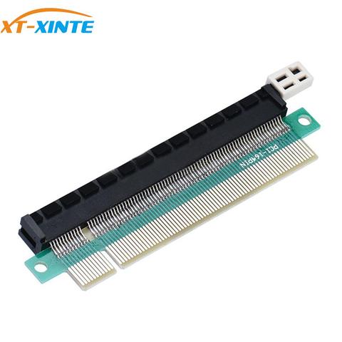 XT-XINTE Pcie164P 90 Degree Right Angle/180 Degree Flat Insertion  Pci-E Pci-Express 16X Extender Protector Riser Adapter Card ► Photo 1/5