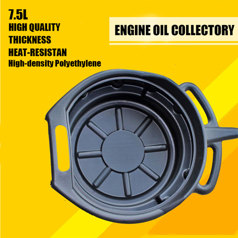 7.5L Plastic Oil Drain Pan Wast Engine Oil Collector Tank Gearbox Oil Trip Tray For Repair Car Fuel Fluid Change Garage Tool ► Photo 1/6