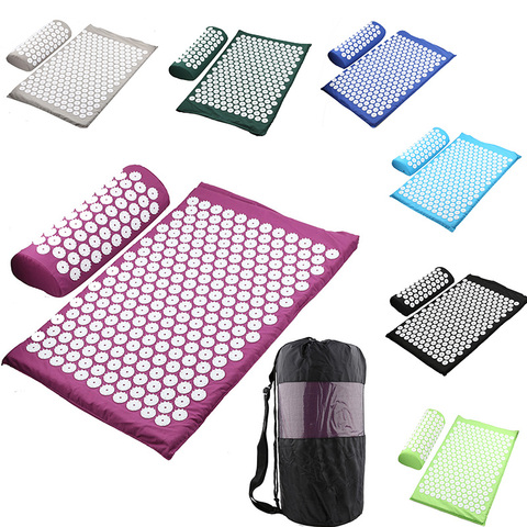 Massager Cushion Massage Yoga Mat Acupressure mat Relieve Stress Back Body Pain Spike Mat Massage Mat ► Photo 1/6