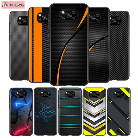 Car Carbon fibre For Xiaomi POCO C3 F1 F2 X2 X3 M2 M3 NFC Pro Mi 5 6 Mix 3 10T A2 lite Pro Note 10Pro Phone Case ► Photo 1/6