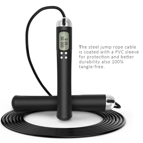 Counting Skipping Rope With Non-slip Handle, Indoor And Outdoor Fitness Training Weight Loss Adjustable Calorie Skipping Rope ► Photo 1/6