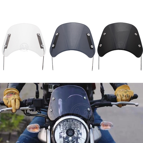 3colors Motorcycle Windshield Wind Deflector Windscreen Universal for Harley Honda Yamaha Kawasaki Suzuki 6.5