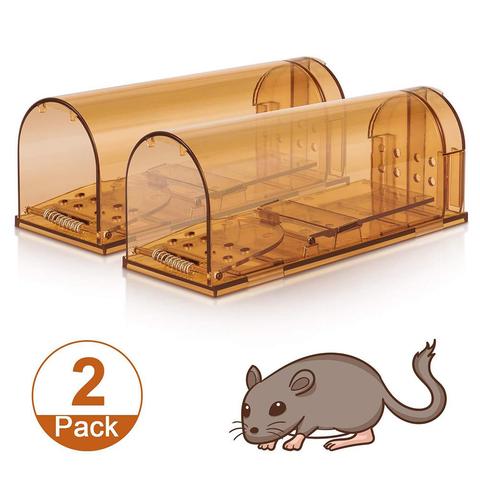 2Pcs Transparent Reusable Mouse Trap Rodent Mice Live Catcher Small Animals Cage Mouse cage mousetrap mouse trap mousetrap ► Photo 1/6