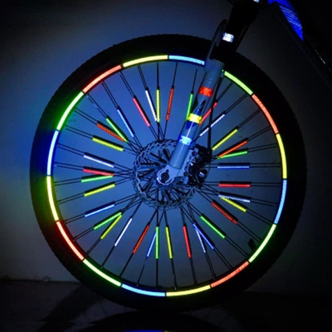 Mountain Bike Bicycle Wheel Rim Reflective Stickers Decals Protector Safety MTB Reflector ► Photo 1/6
