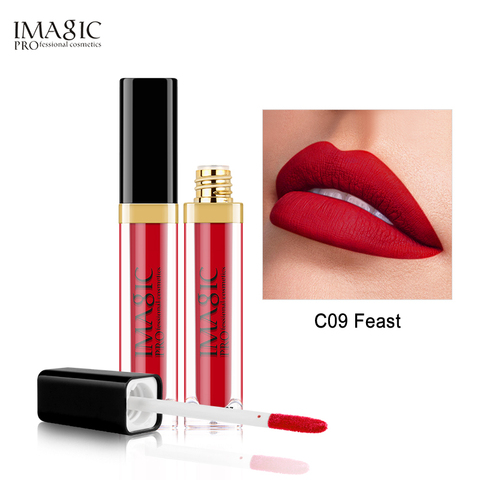 IMAGIC Matte Lip Gloss Waterproof  Liquid Lipgloss Matte Long Lasting Sexy Cosmetic Beauty Keep 24 Hours Makeup lips ► Photo 1/6