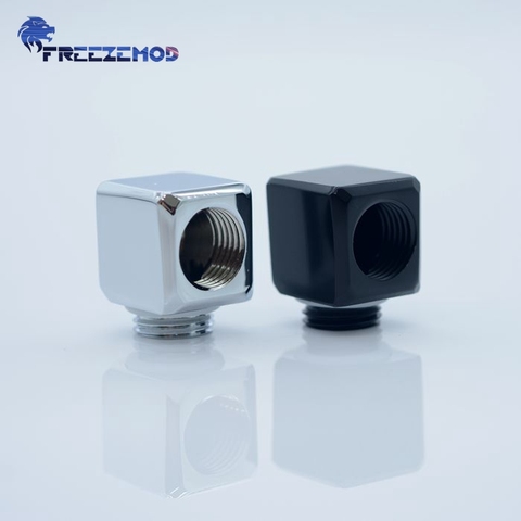 FREEZEMOD computer pc water cooler fitting adapter 90 degree right angle elbow inside and outside tooth. BNYWT-D90 ► Photo 1/5