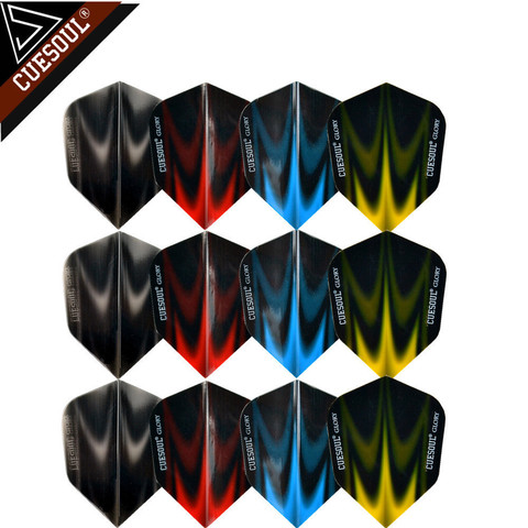 CUESOUL 12pcs 4 Sets Extra Thick Translucent Dart Flights Tails Wings Dardos Feather Leaves For Dartboard Games Accessories ► Photo 1/6