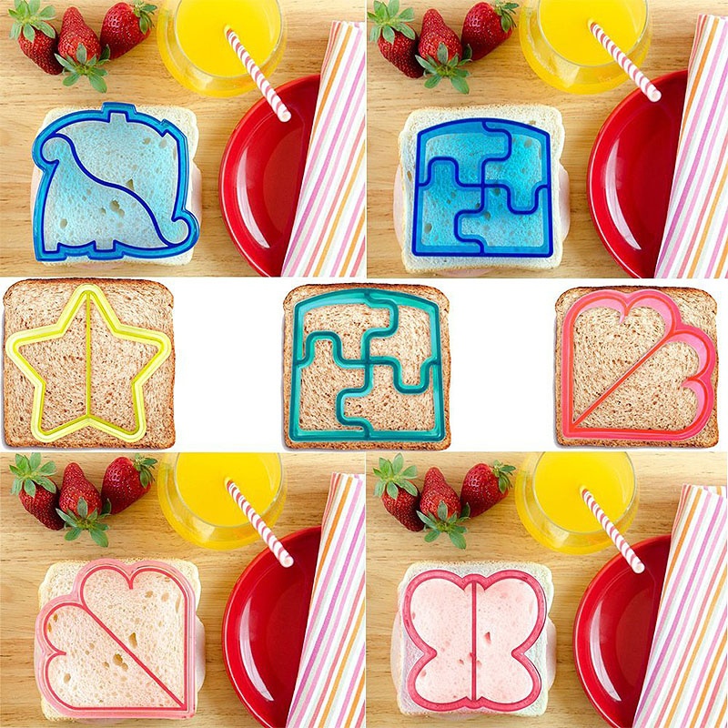 Rice Vegetable Fruit Cutter Mold 8Pcs/set Flowers Cartoon Cutter Mold  Stainless Steel Cake Cookie Biscuit Cutting Shape Tools