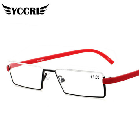 YCCRI Cool Fashion New Comfy Light Half Frame Reading Glasses TR90 Resin Foldable Presbyopic eyeglasses Unisex for Women ► Photo 1/6