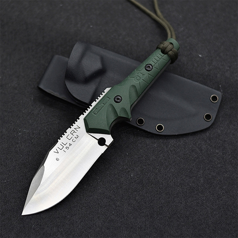 Free shipping sharp 154 steel Fixed Blade Tactical Knife Full Tang Hunting Knife G10 Handle Outdoor tool knife ► Photo 1/1