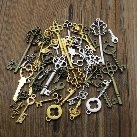 20pcs/lot Antique Silver Color Key Charms Pendants Bracelet Findings Alloy Metal Charms for Jewelry Making DIY Supplies ► Photo 1/2
