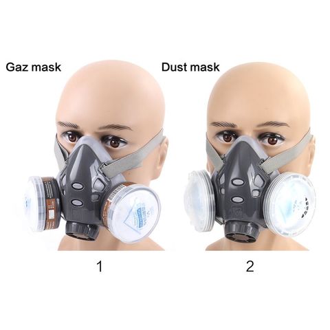 1Set Full Facemask Respirator Gas Mask Filter Dust Facepiece Mask For Paint Spraying Mask ► Photo 1/6