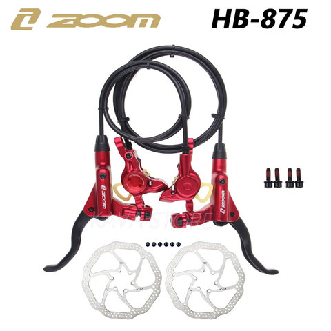 ZOOM HB-875 MTB Bike Hydraulic Brakes Mountain Bicycle 800mm/1400/1450/1550mm MT315 MT200 M615 M447 Oil Pressure Disc Brakes ► Photo 1/6