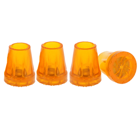 4pcs Professional Anti Slip  End Crutch Cane Rubber Leg Feet Tips Replacement - Orange, Dia 1 inch ► Photo 1/6