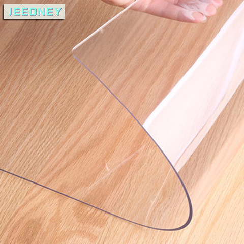 Soft Glass Flexible Tablecloth Liquid Film Oilcloth for Table Transparent Floor Mat Table Protector Cover Pvc Silicone Cloth ► Photo 1/6