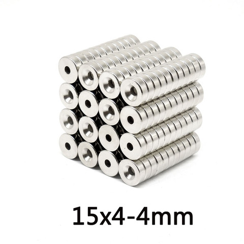 5~300pcs 15x4-4 Strong Rare Earth Magnet NdFeB 15*4 mm Hole 4mm  Round Countersunk Neodymium Magnetic Magnets N35 15*4-4mm ► Photo 1/3