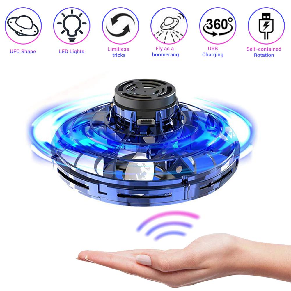 2.4G UFO Boomerang Aircraft Helicopter Creative Mini Remote Control Kids Toy 