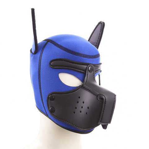 5 Styles New Fashion Puppy Cosplay Latex Rubber Padded Dog Mask with Ears for Role Play ► Photo 1/6