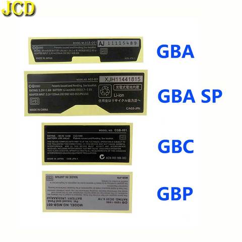 JCD 1PCS New Lables Stickers Replacement For Gameboy Advance SP Color For GBA GBA SP GBC GBP Game Console ► Photo 1/6