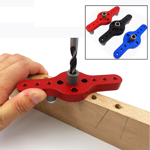 Vertical Pocket Hole Jig 6/8/10mm Woodworking Drilling Locator Wood Dowelling Self Centering Drill Guide Kit Hole Puncher ► Photo 1/6