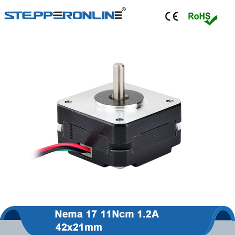 0.9 Degree Nema17 Stepper Motor 11Ncm(15.6oz.in) 20mm Nema 17 Stepping Motor 1.2A 4-lead for CNC 3D Printer ► Photo 1/4