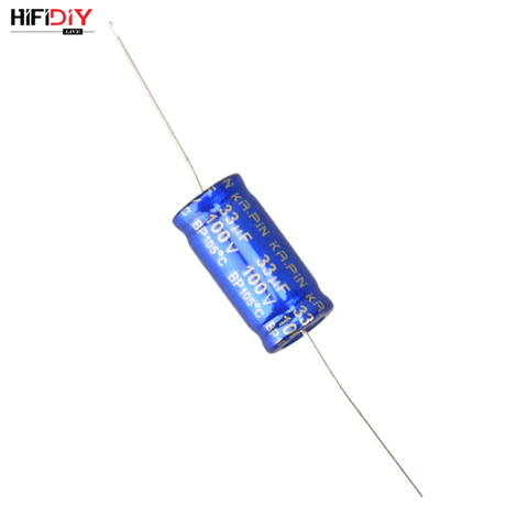 HIFIDIY LIVE Blue electrolytic capacitor non-polar frequency divider capacitor AUDIO 12uf 15uf 20uf 22uf 30uf 33uf 47uf 68 100uf ► Photo 1/6