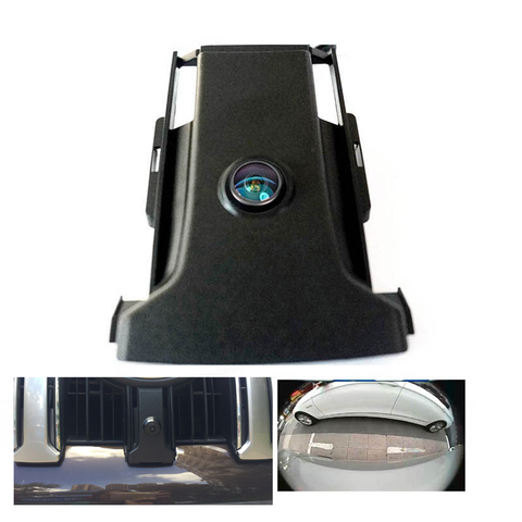180deg CCD HD car FRONT GRILLE view camera for Toyota LAND CRUISER PRADO TX 150 Fj150 2014 2015 Front park camera night vision ► Photo 1/6