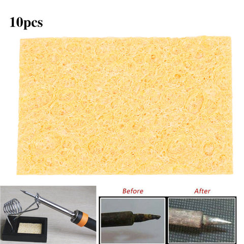 10pc High Temperature Enduring Condense Electric Solder Welding Soldering Iron TIp Cleaning Sponge Yellow Clean Tool ► Photo 1/1
