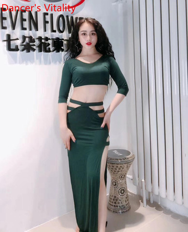 Belly Dance Clothing Female adult elegant Top Practice Clothing New Profession Sexy Competition Long Skirt Suit ► Photo 1/6