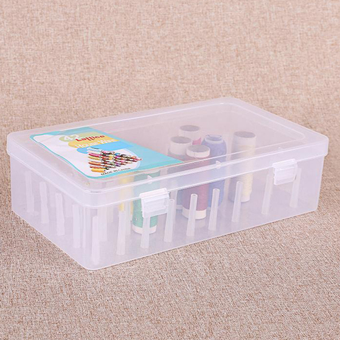 Sewing Thread Storage Box 42 Pieces Spools Bobbin Carrying Case Container Holder Craft Spool Organizing Case Sewing 24 Spools Re ► Photo 1/6