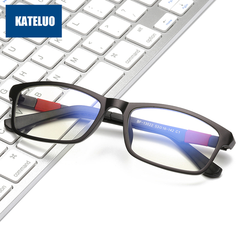 KATELUO 2022 Anti Blue Light Glasses Tungsten Computer Glasses Anti Fatigue Radiation-resistant Glasses Eyeglasses Frame 13022 ► Photo 1/6