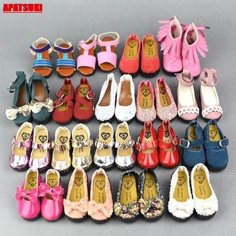 1Pair 1/4 Doll Shoes Flattie Flat Shoes Princess Butterfly Leather Shoes For 1/4 Xinyi BJD SD 45-50cm Doll 1:4 Doll Accessories ► Photo 1/5