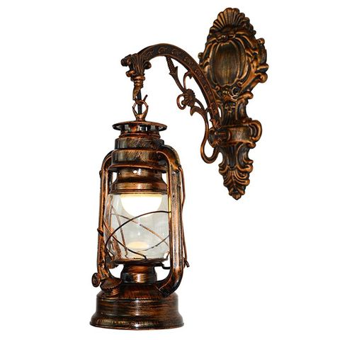 Vintage LED Wall Lamp Barn Lantern Retro Kerosene Wall Light European Antique Style ► Photo 1/6