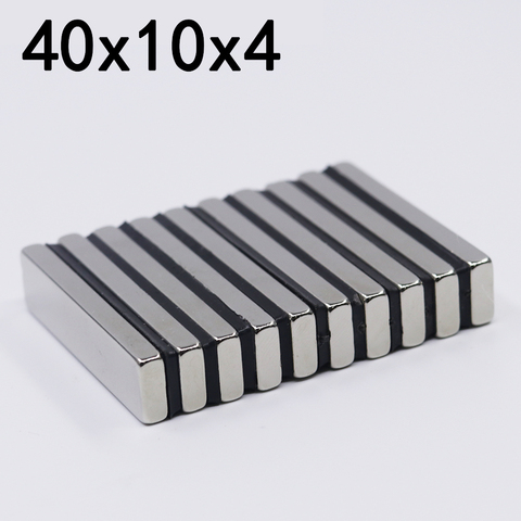 1/2/5/10/20Pcs 40x10x4 Neodymium Magnet 40mm x 10mm x4mm N35 NdFeB Block Super Powerful Strong Permanent Magnetic imanes ► Photo 1/6