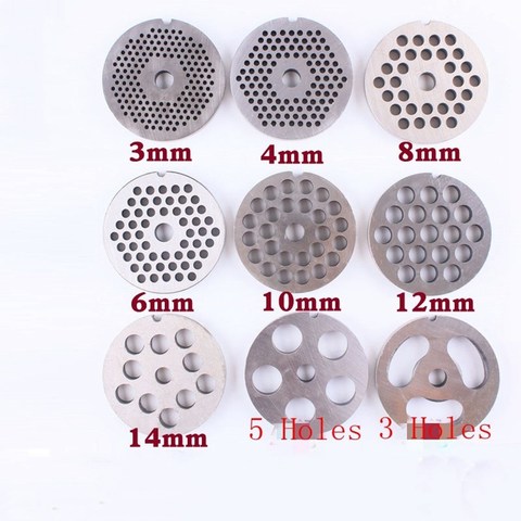 #22 Type Manganese Steel Meat Grinder Plate 3-24mm Cutting Plate For Meat ► Photo 1/3