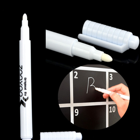 1/2Pcs White Liquid Chalk Marker Pen for Glass Windows Chalkboard