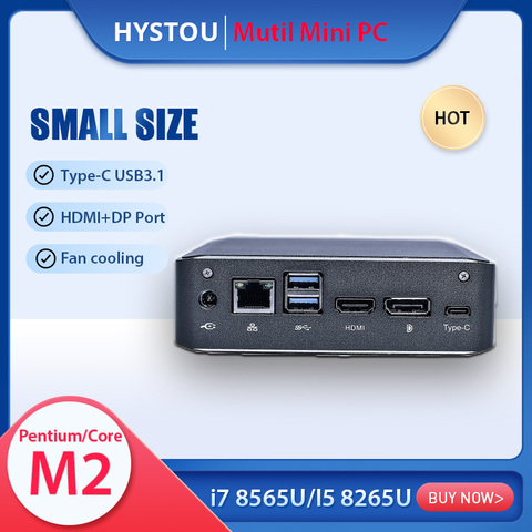 Hot Sale Desktop Office Mini PC Intel Core i7 8565U i5 8265U Small size box i3 8145U Windows 10 Protable computer M.2 WIFI BT5.0 ► Photo 1/1