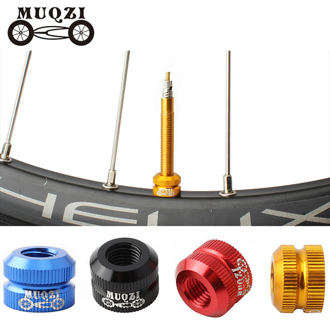 MUQZI Bicycle Valve Nut Tubeless Tire Presta Nozzle Lock French Mountain Road Bike Ultralight Tube Valve Cap Replacement ► Photo 1/6