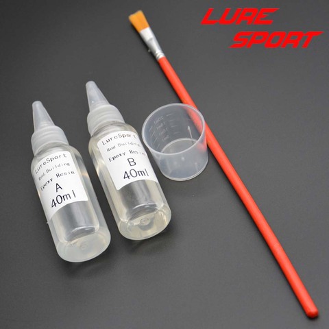 LureSport Epoxy with Bush and Cup Varnish for ligature Rod Guide Transparent DIY Fishing Rod Building Component Repair Kit ► Photo 1/6