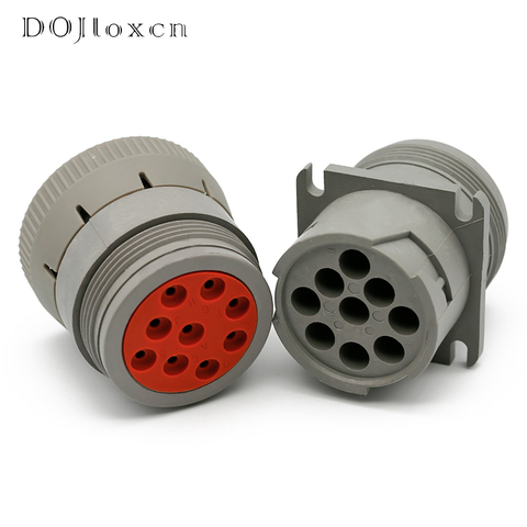 1 Set 9 Pin Deutsch HD10 Series New ROHS Environmental Protection Connector Plug Non-Threaded Rear In Line HD16-9-16S-HD14-9-16P ► Photo 1/4