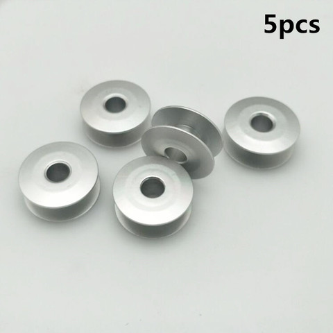 5pcs 21mm Industrial Aluminum Bobbins For Singer Brother Sewing Machine Tools #272152A 5BB5461-1 ► Photo 1/6