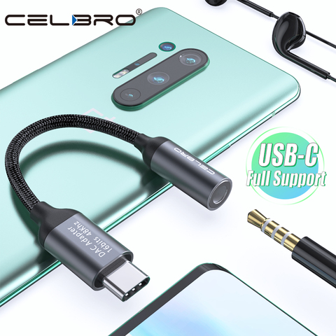 USB Type C to 3.5mm Headphone Jack Aux Audio Cable Adapter for Xiaomi Mi 10 9 Oneplus 8 Samsung Note 20 S20 Tipo C USB Adapter ► Photo 1/6