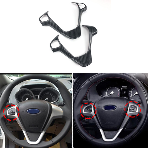 Car Refit Accessories for Ford New Fiesta MK7 2009-2017 Ecosport 2012-2017 Car Steering Wheel Covers Trim Sticker ► Photo 1/6