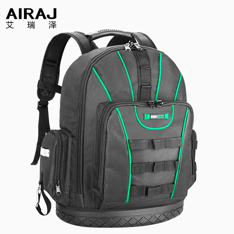 AIRAJ Tool Backpack, Waterproof Tool Bag, Rubber Bottom Storage Bag, Backpack With Multiple Pockets Suitable for Electrician Bag ► Photo 1/6