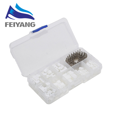 230pcs 40Sets/box kit 2.54mm XH2.54 2p 3p 4p 5p pin Connector plug + straight needle + terminal socket Header wire Adaptor ► Photo 1/2