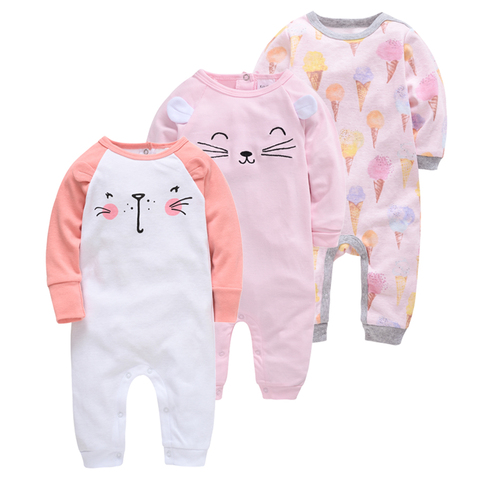 3pcs Girl Boy Pijamas bebe fille Cotton Breathable Soft ropa bebe Newborn Sleepers Baby Pjiamas ► Photo 1/6