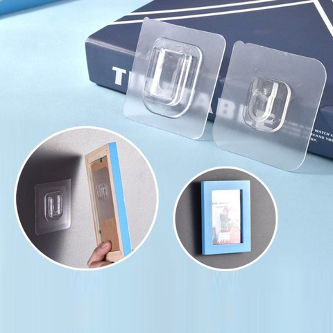 Reusable Hook Sticker Punch-Free And Non-Marking Snap Hook Wall Adhesive Picture Hook Invisible Traceless Wire Holder Hook Kit ► Photo 1/6